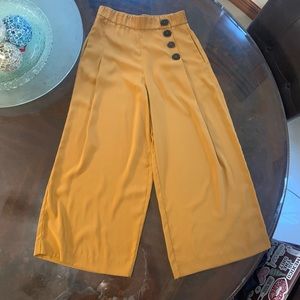 Zara Wide Leg Cropped Pants